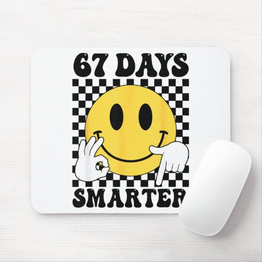 67 Days Smarter Funny Six Seven 6 7 Gen Alpha Slan Muismat (Met muis)
