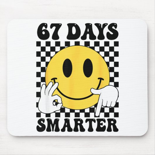 67 Days Smarter Funny Six Seven 6 7 Gen Alpha Slan Muismat (Voorkant)