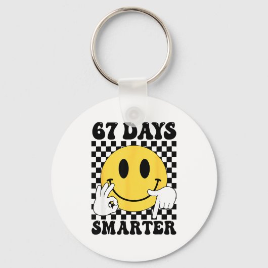 67 Days Smarter Funny Six Seven 6 7 Gen Alpha Slan Sleutelhanger (Voorkant)