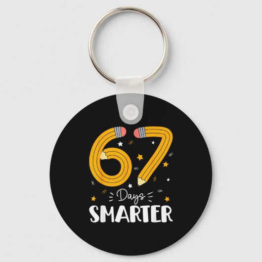 67 Days Smarter Gen Alpha Slang 67 Meme Teachers S Sleutelhanger (Voorkant)