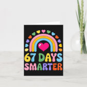 67 Days Smarter Happy Teacher Back To School Celeb Kaart (Voorkant)