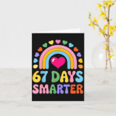 67 Days Smarter Happy Teacher Back To School Celeb Kaart (Gele Bloem)