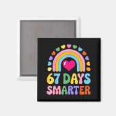 67 Days Smarter Happy Teacher Back To School Celeb Magneet (Voorkant / Achterkant)