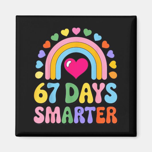 67 Days Smarter Happy Teacher Back To School Celeb Magneet (Voorkant)