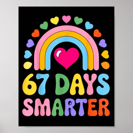 67 Days Smarter Happy Teacher Back To School Celeb Poster (Voorkant)