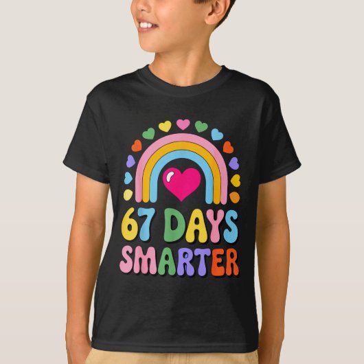 67 Days Smarter Happy Teacher Back To School Celeb T-shirt (Voorkant)