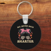 67 Days Smarter Messy Bun Six Seven 67th Day Of Sc Sleutelhanger (Voorkant)
