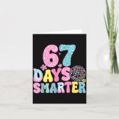 67 Days Smarter Rainbow Back To School Teacher Kid Kaart (Voorkant)
