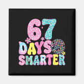 67 Days Smarter Rainbow Back To School Teacher Kid Magneet (Voorkant)