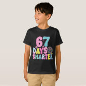 67 Days Smarter Rainbow Back To School Teacher Kid T-shirt (Voorkant volledig)