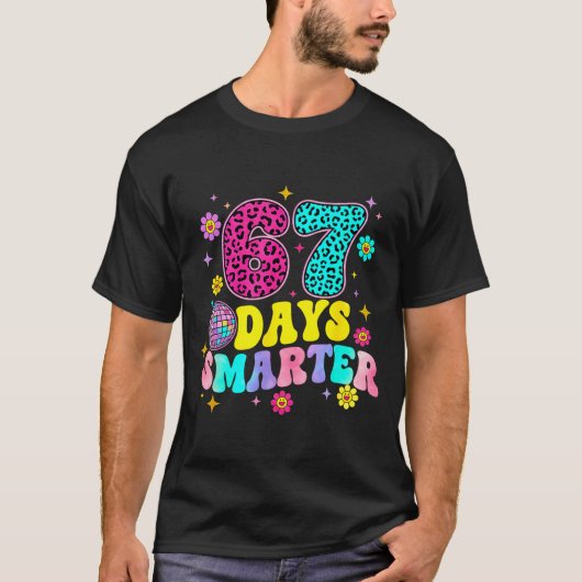 67 Days Smarter School Funny 67 Teachers Students T-shirt (Voorkant)