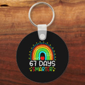 67 Days Smarter School Rainbow Teacher Days Smarte Sleutelhanger (Voorkant)