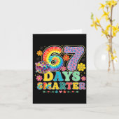 67 Days Smarter Tie Dye Girls Student Teacher 67 M Kaart (Gele Bloem)