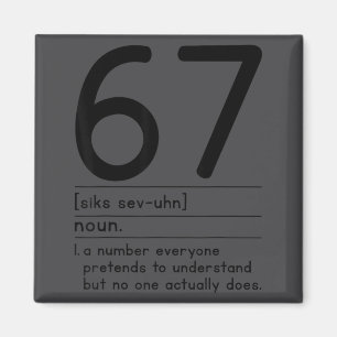 67 Definitie De Betekenis Van 67 Meme Grappige Zes Magneet
