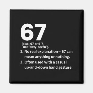67 Definitie Grappig Six Seven Meme 6 7  Magneet