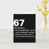 67 Definitie Grappig Zes Zeven Meme 6 7  Kaart (Gele Bloem)