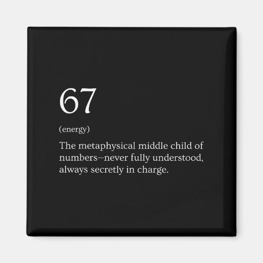 67 Definitie Meme Magneet (Voorkant)