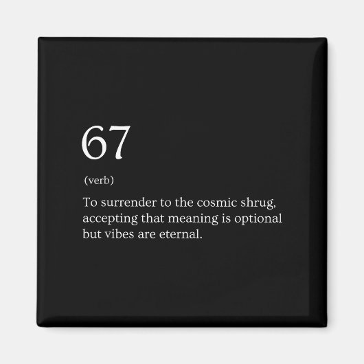 67 Definitie Meme Magneet (Voorkant)