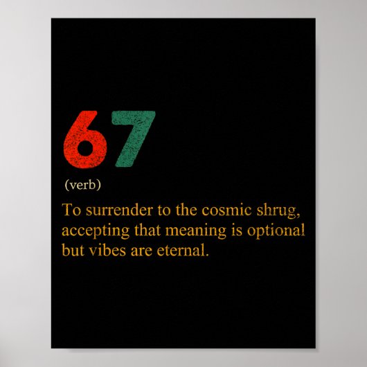 67 Definitie Meme Nummer 67 Is De Nieuwe 42 Zes Ze Poster (Voorkant)