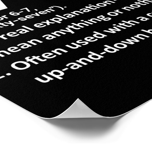 67 Definition Funny Six Seven Meme 6 7  Poster (Hoek)