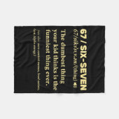 67 Definition Meaning Six Seven Funny Meme Teacher Fleece Deken (Voorkant (Horizontaal))