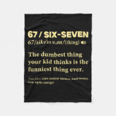 67 Definition Meaning Six Seven Funny Meme Teacher Fleece Deken (Voorkant)