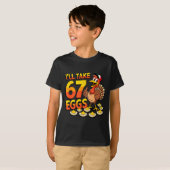 67 Deviled Eggs Lovers Thanksgiving Turkey 67 Funn T-shirt (Voorkant volledig)