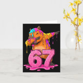 67 Dieren Grappig 67 Brainrot Jeugd Kinderen Capyb Kaart (Gele Bloem)