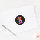 67 Dieren Grappig 67 Brainrot Jeugd Kinderen Capyb Ronde Sticker (Envelop)