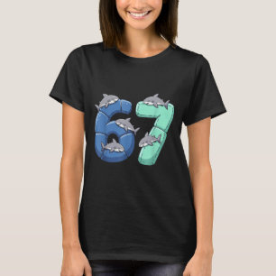 67 Dieren Grappig 67 Brainrot Jeugd Kinderen Haai T-shirt