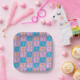 67 Disposable Plates Papieren Bordje