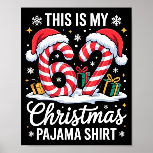 67 Dit Is Mijn Kerst Pyjama Shirt 6 7 Meme 67 C Poster (Voorkant)
