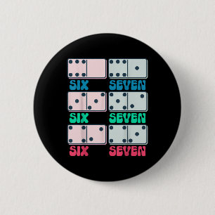 67 Dominostenen Tellen Wiskundeleraar Vin Ronde Button 5,7 Cm
