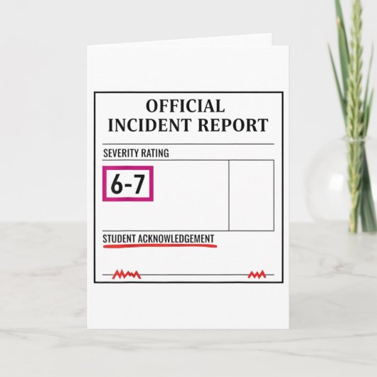 67 Don't Say 6-7 Again Teacher Shirt Funny 67 Sarc Kaart (Voorkant)