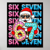 67 Donut Christmas Funny Six Seven Meme Santa Kids Poster (Voorkant)