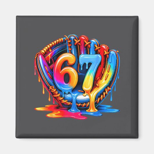 67 Drip Baseball Life Style 101 Apparel Youth Drip Magneet (Voorkant)