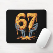 67 Drip Grappig Skelet Halloween 67 Meme Ijs Muismat (Met muis)