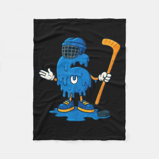 67 Drip Ice Cream Hockey Player  Fleece Deken (Voorkant)