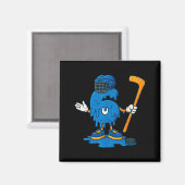 67 Drip Ice Cream Hockey Player  Magneet (Voorkant / Achterkant)