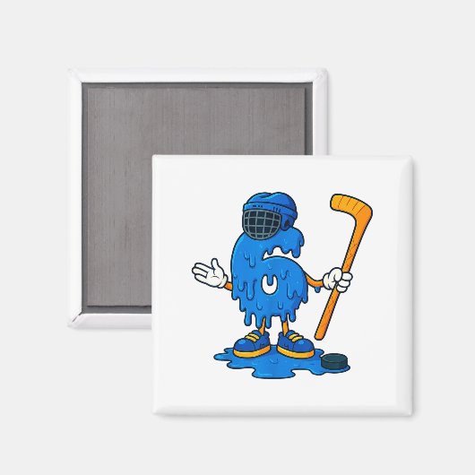 67 Drip Ice Cream Hockey Player  Magneet (Voorkant / Achterkant)