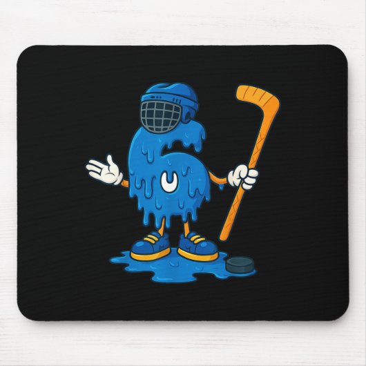 67 Drip Ice Cream Hockey Player  Muismat (Voorkant)