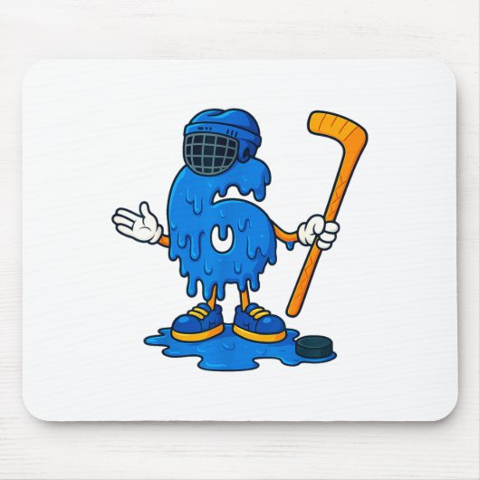 67 Drip Ice Cream Hockey Player  Muismat (Voorkant)