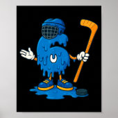 67 Drip Ice Cream Hockey Player  Poster (Voorkant)