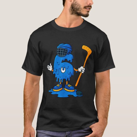 67 Drip Ice Cream Hockey Player  T-shirt (Voorkant)