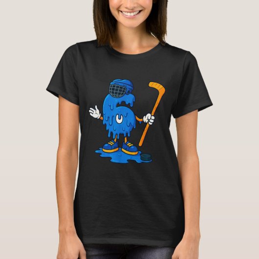 67 Drip Ice Cream Hockey Player  T-shirt (Voorkant)