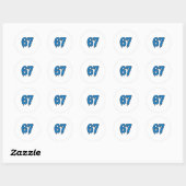 67 Drip Melt Six Seven Meme Alpha Gen Slang Funny  Ronde Sticker (Vel)