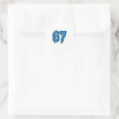 67 Drip Melt Six Seven Meme Alpha Gen Slang Funny  Ronde Sticker (Tas)
