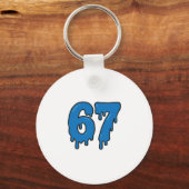 67 Drip Melt Zes Zeven Meme Alpha Gen Sla Jargon G Sleutelhanger (Voorkant)
