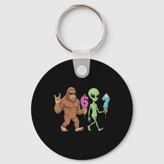 67 Drip Meme Grappig Zes Zeven Bigfoot Alien Sasqu Sleutelhanger (Voorkant)