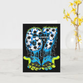 67 Drip Soccer Gen Alpha Slang Six Seven Meme  Kaart (Gele Bloem)